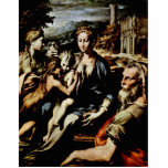Madonna Enthroned St. Zachary St. John The Baptist Photo Cut Out