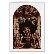 Madonna Enthroned With Angels By Lorenzo Lotto Card