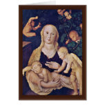Madonna In The Grape Arbor By Baldung Hans cards