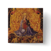 Madonna of Humility with Christ Child and Angels Pinback Buttons