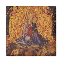 Madonna of Humility with Christ Child and Angels Fridge Magnet