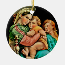 Madonna of the Chair Christmas Tree Ornaments