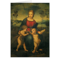 Madonna of the Goldfinch by Raphael or Raffaello Card