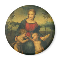 Madonna of the Goldfinch by Raphael or Raffaello Refrigerator Magnet