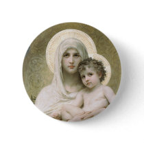 Madonna of the Roses Pinback Buttons