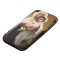 Madonna of the Roses by William Adolphe Bouguereau Iphone 3 Tough Cases