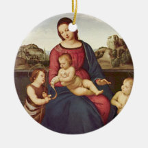 Madonna Terranuova by Raphael Christmas Ornament