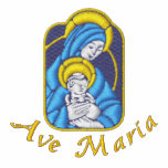 Madonna with child embroidered hoody