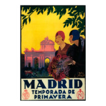 Madrid in Springtime Travel Promotional Poster posters