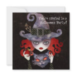 Maelba, the Red Witch Halloween Party Invitations