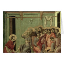 Maesta: Christ Washing the Disciples' Feet Greeting Card
