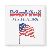 Maffei for Congress Patriotic American Flag Magnet
