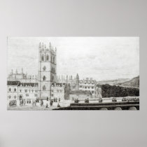 Magdalen College, Oxford in the 17th century Print
