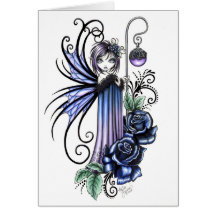 Magdalene Blue Rose Fairy Card