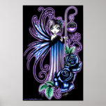 "Magdalene" Gothic Blue Rose Fairy Posters