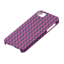 Magenta and Royal Blue Chevron iPhone 5 Case