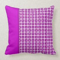 Magenta and White Geometric  Pattern  Throw Pillow pillows