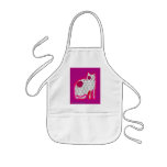 'magenta cat' digital painting apron