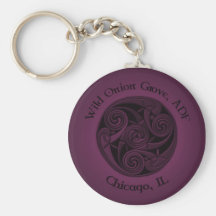 Magenta Celtic Wild Onion Grove Keychain