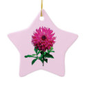Magenta Dahlia Elsie Huston ornaments