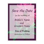 Magenta Dahlia Elsie Huston Save the Date postcards
