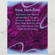 Magenta Disaster Abstract Custom Flyer