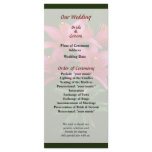 Magenta Lilies Wedding Program Custom Rack Card