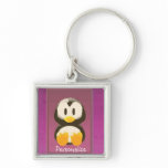 Magenta Penguin Keychain