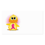 Magenta Ribbon Duck business cards
