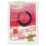 Magenta Zen Circle Greeting Cards