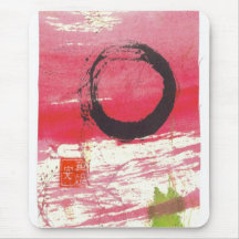 Magenta Zen Circle Mousepad
