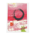 Magenta Zen Circle Postcard