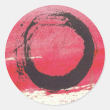 Magenta Zen Circle Sticker