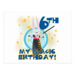 Magic 6th Birthday Tshirts and Gifts Post Cards