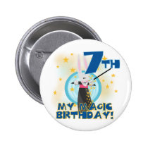 Magic 7th Birthday Tshirts and Gifts buttons