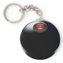 Magic 8 Ball says, "Outlook is Good" Keychain