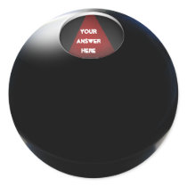 Magic 8 Ball Round Stickers