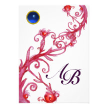 MAGIC BERRIES,MONOGRAM red sapphire Personalised Announcement