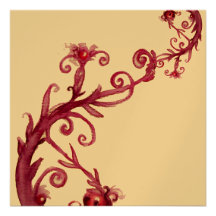 MAGIC BERRIES, purple white metallic  gold Custom Invites