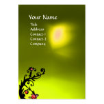MAGIC BERRIES YELLOW TOPAZ GEM MONOGRAM red black Business Card Templates