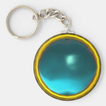 MAGIC BLUE AQUAMARINE GEM STONE KEY CHAINS