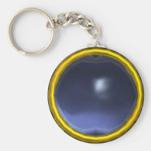 MAGIC BLUE TOPAZ GEM STONE KEYCHAINS