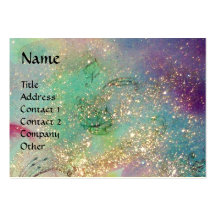 MAGIC BUTTERFLY Blue Green Yellow Gold Sparkles Business Card Templates