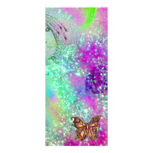 MAGIC BUTTERFLY IN GOLD SPARKLES CUSTOM RACK CARDS