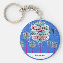 MAGIC GARDEN KEY CHAIN BLUE