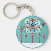 MAGIC GARDEN KEY CHAIN TURQUOISE