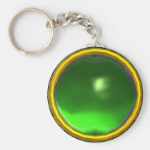 MAGIC GREEN EMERALD GEM STONE KEYCHAINS