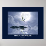 MAGIC HAPPENS Swan Motivational posters