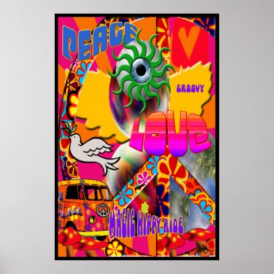Magic Hippy Ride Poster by oldrockerdude