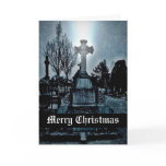 Magic in the cemetery Gothic Merry Christmas cards